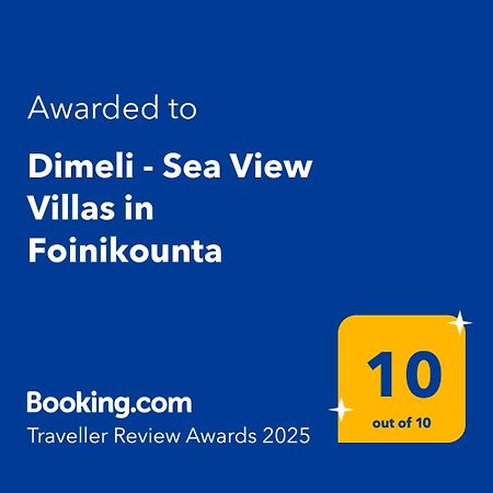 Dimeli - Sea View Villas In Foinikounta Finikounta Luaran gambar